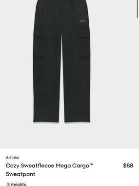 Aritzia Mega Cargo Sweatpant - Black